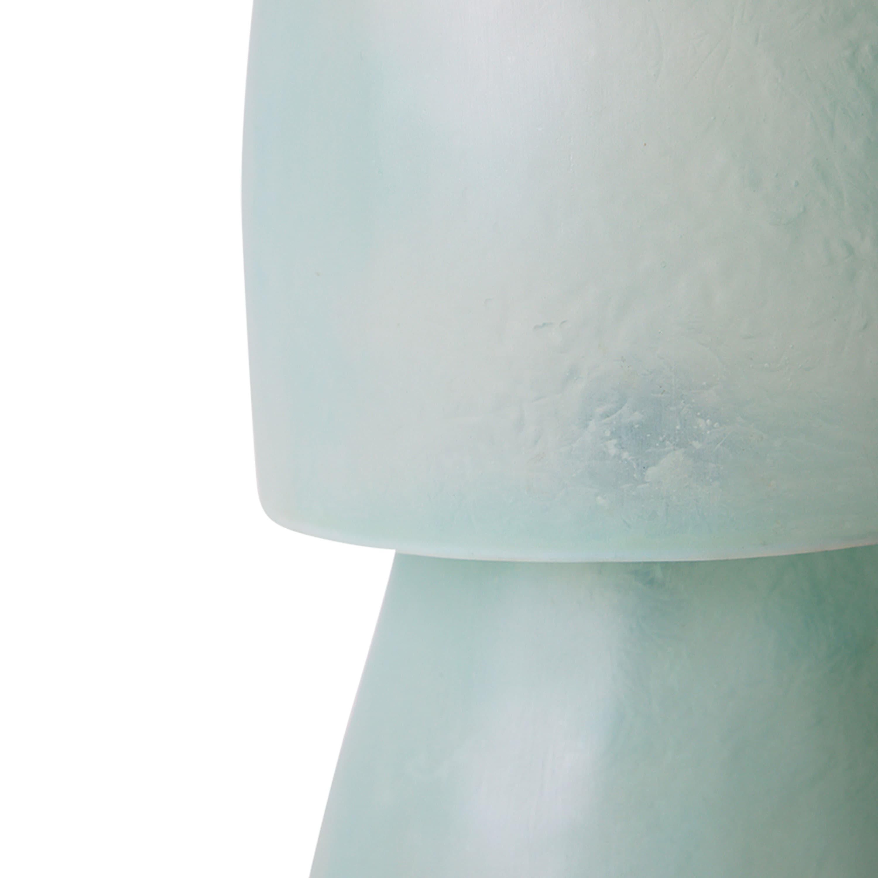 Glassfiber Bordslampa Petrol Blue 51cm