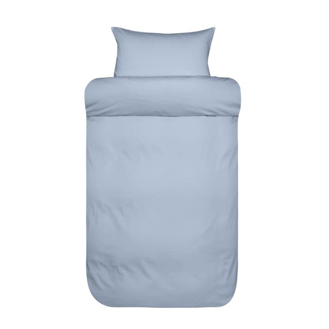 Harmoni Bettwäscheset Satin Gedämpftes Blau 150x210/50x60
