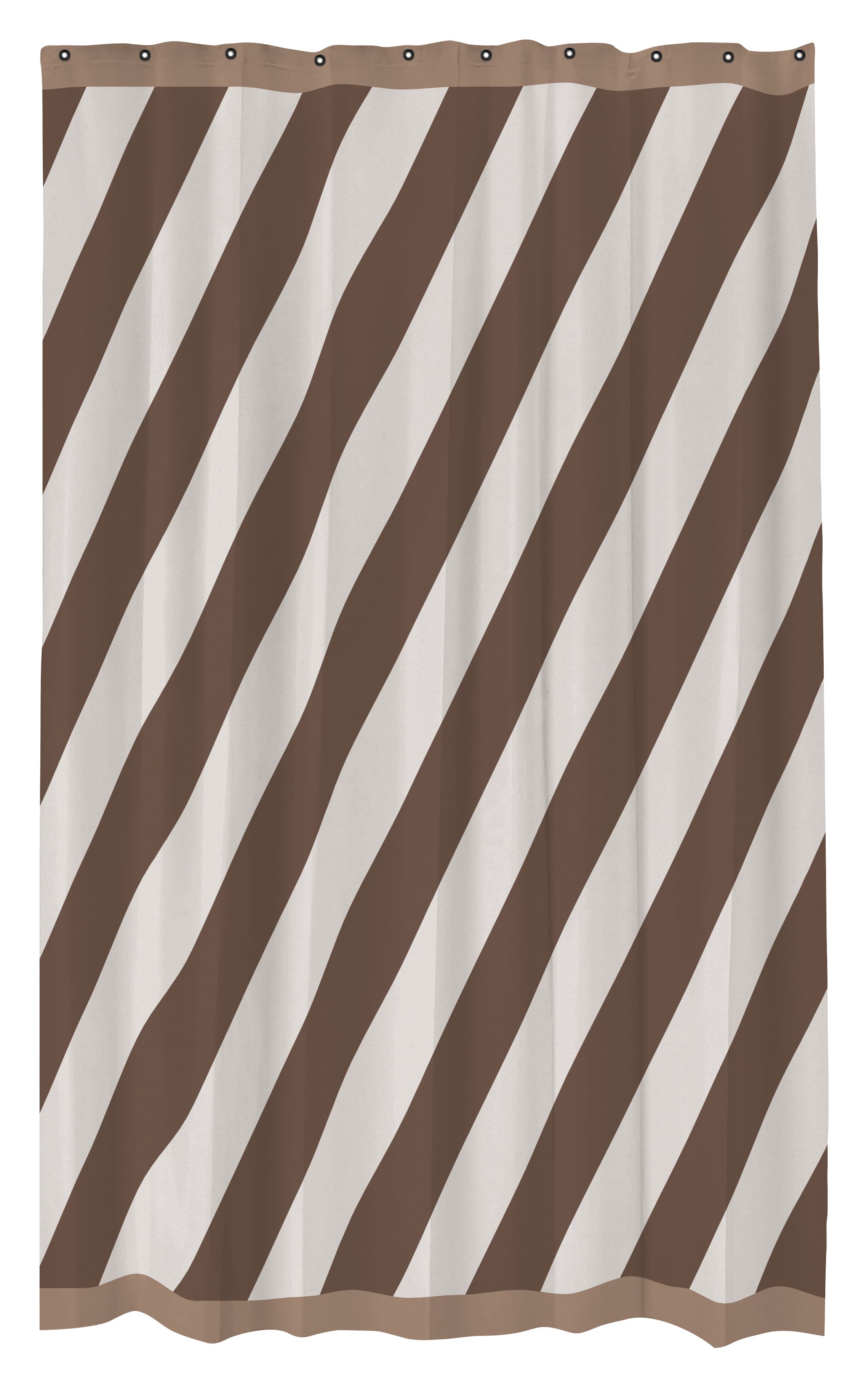 Diagonal Shower Curtain Chocolate