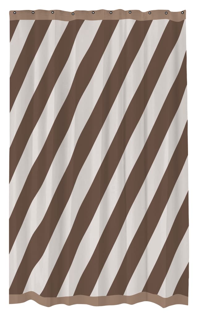 Diagonal Duschvorhang Schokolade