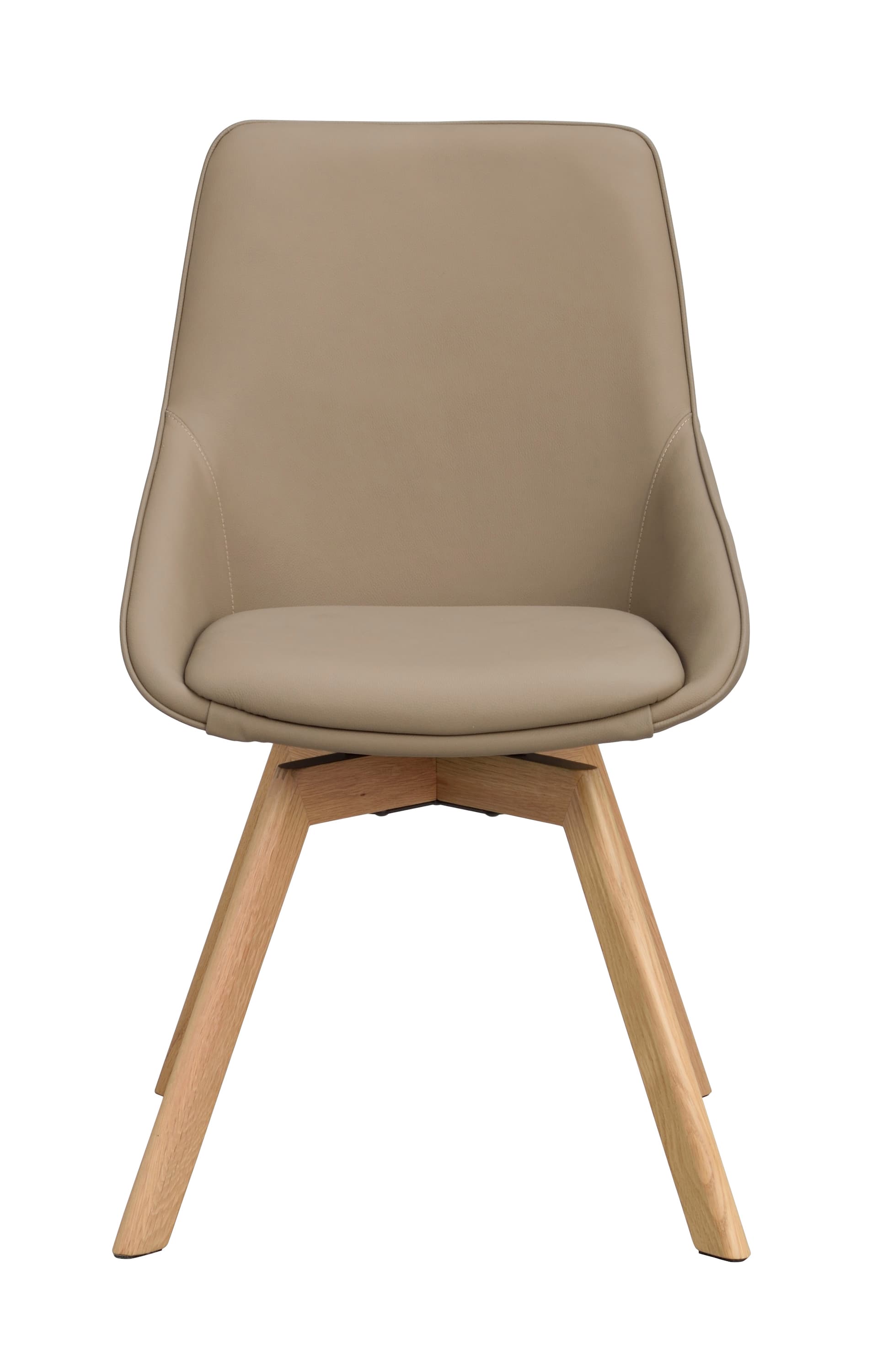 Alison Esszimmerstuhl Beige Leder/Eiche