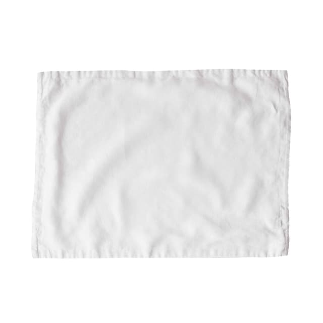Table Mat Linen Bleached White