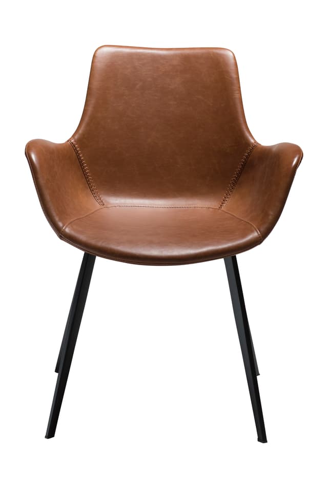 Hype Dining Armchair Faux Leather Light Brown/Black