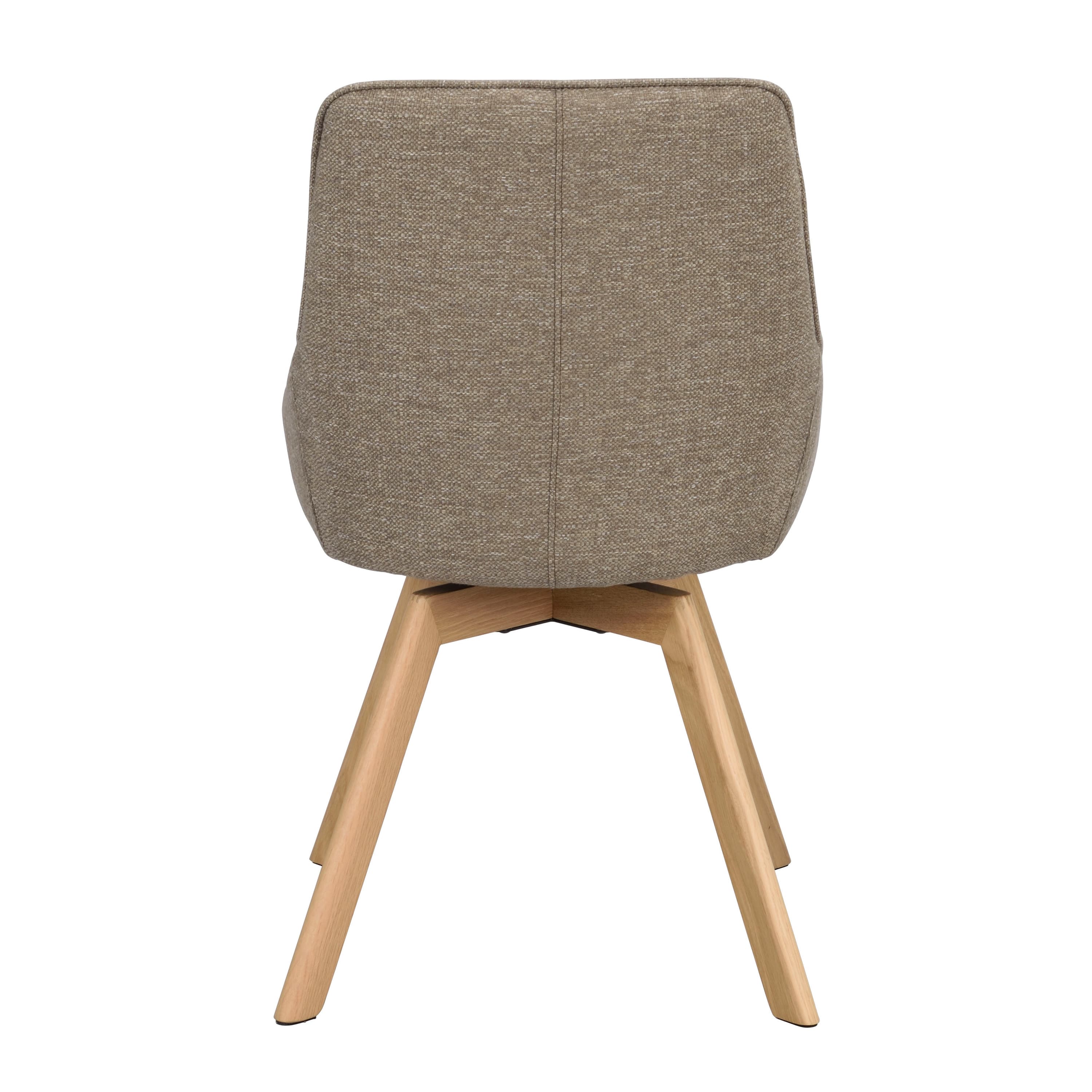 Alison Esszimmerstuhl Dunkelbeige/Eiche