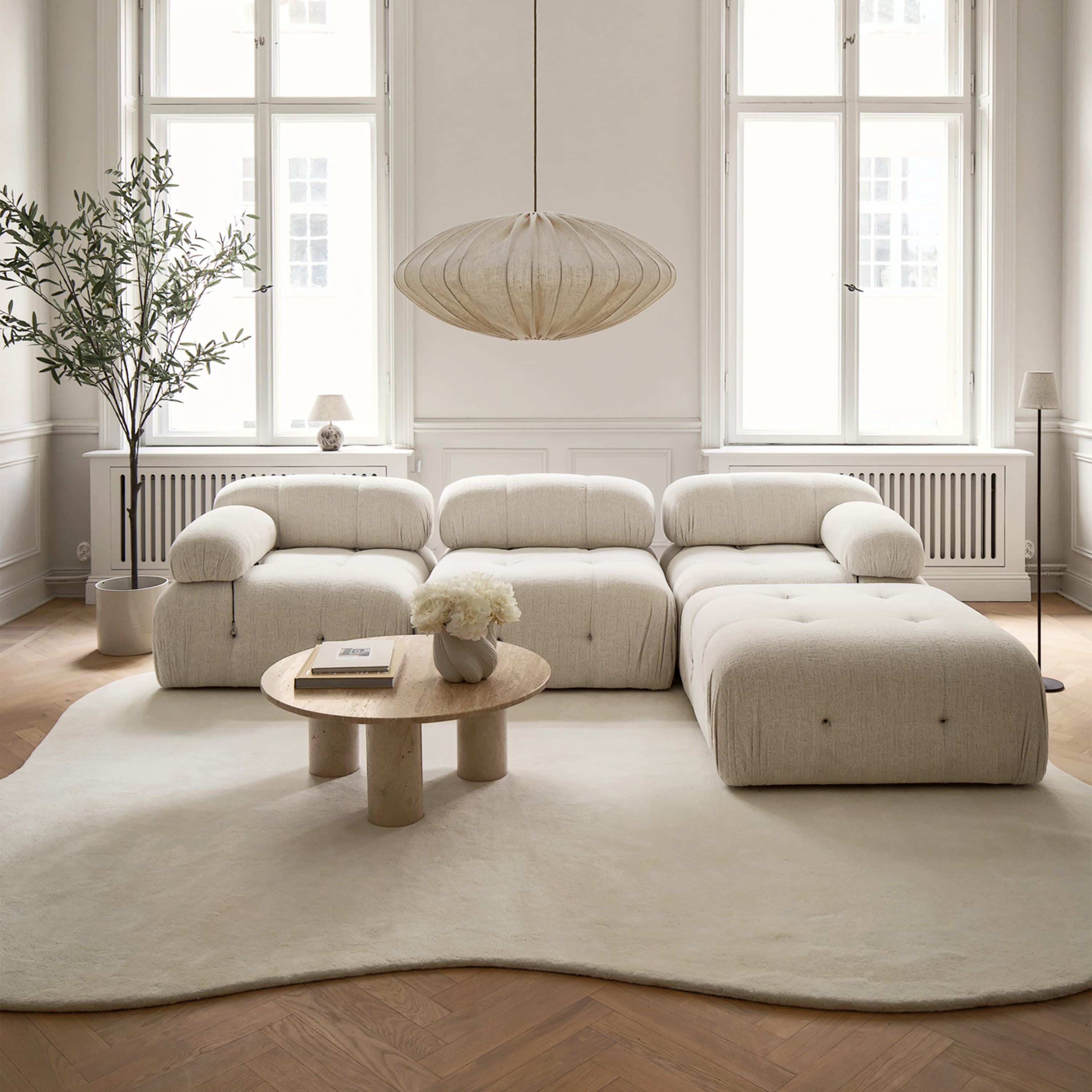 Stormi Wool Rug White 200x300