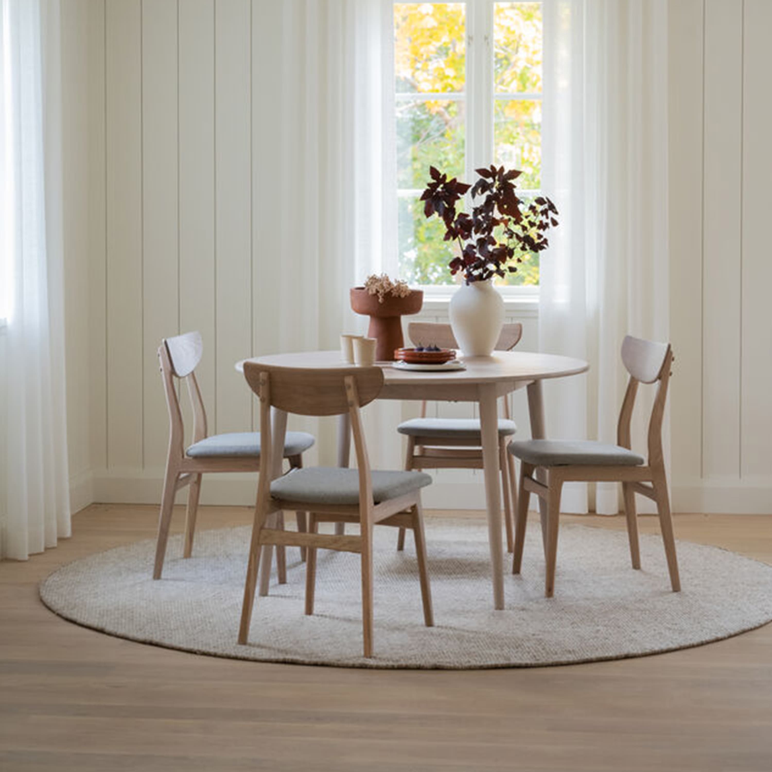 Tyler Dining Table White Pigmented Ø120+45