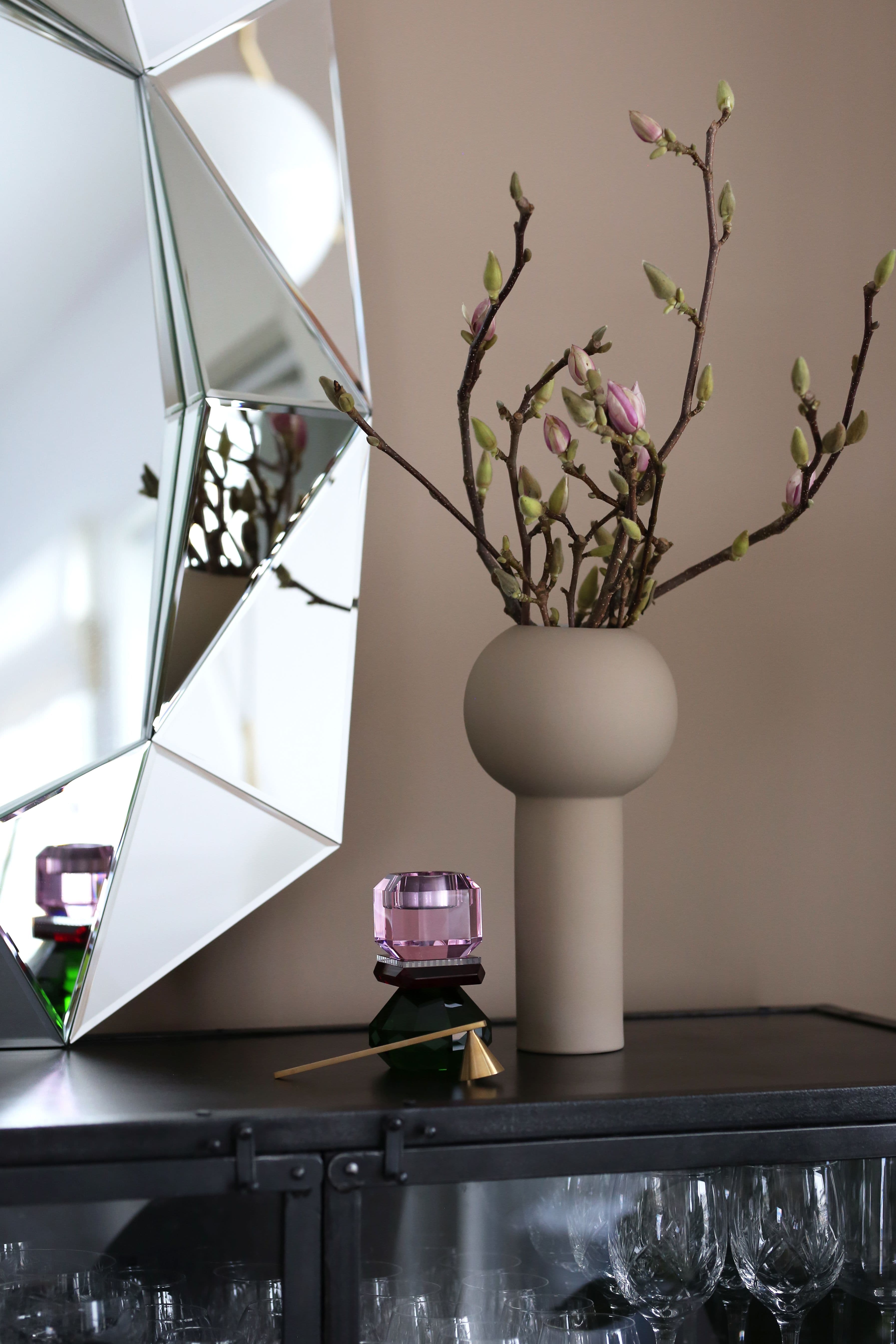 Pillar Vase Sand 32cm