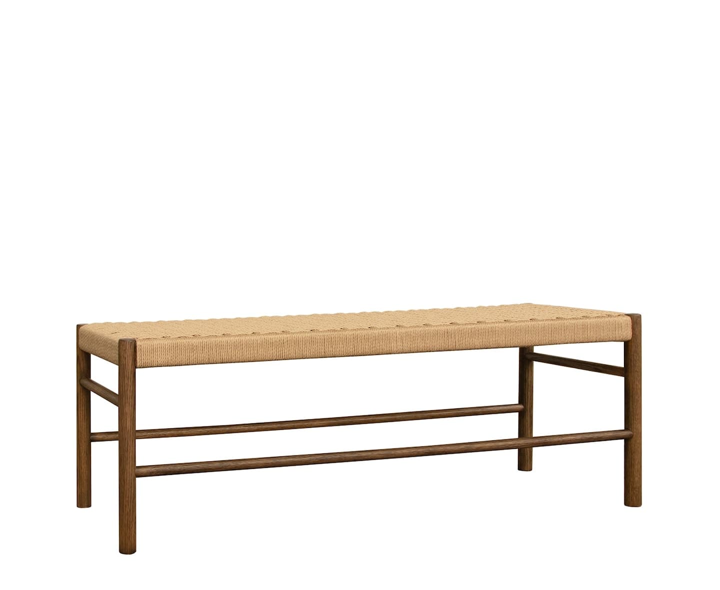 Colin Bench Brown Stained Oak 120cm