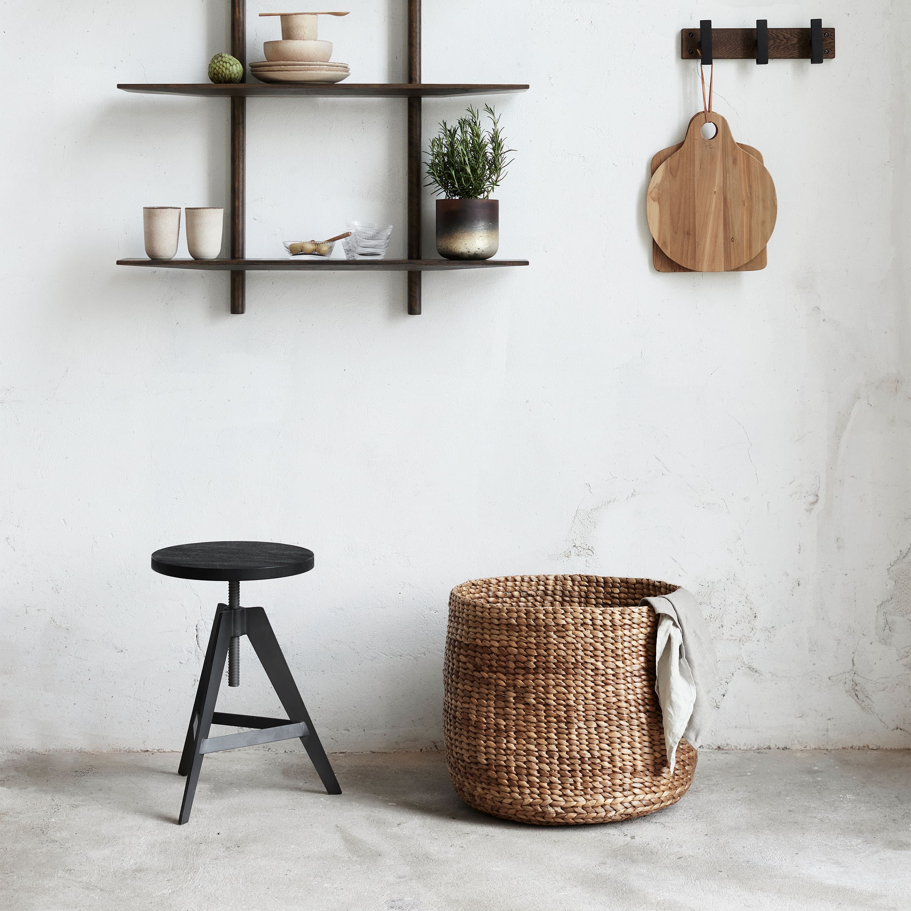 Basket Round Korb Black 3er-Set