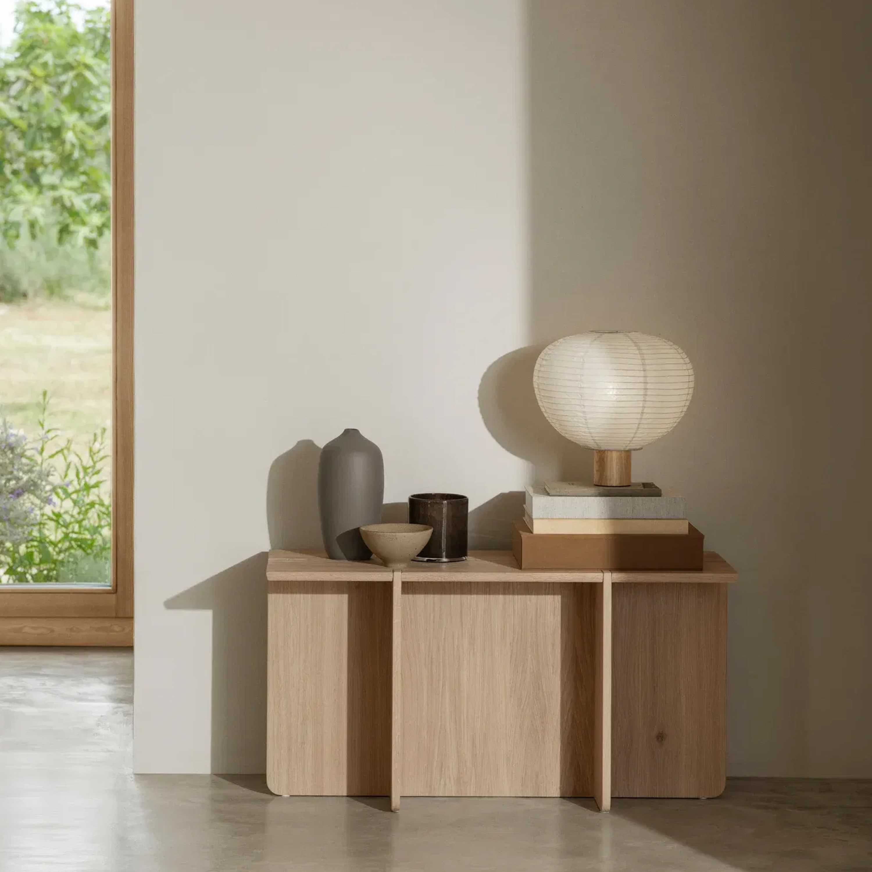 Kami Table Lamp Oak 32cm
