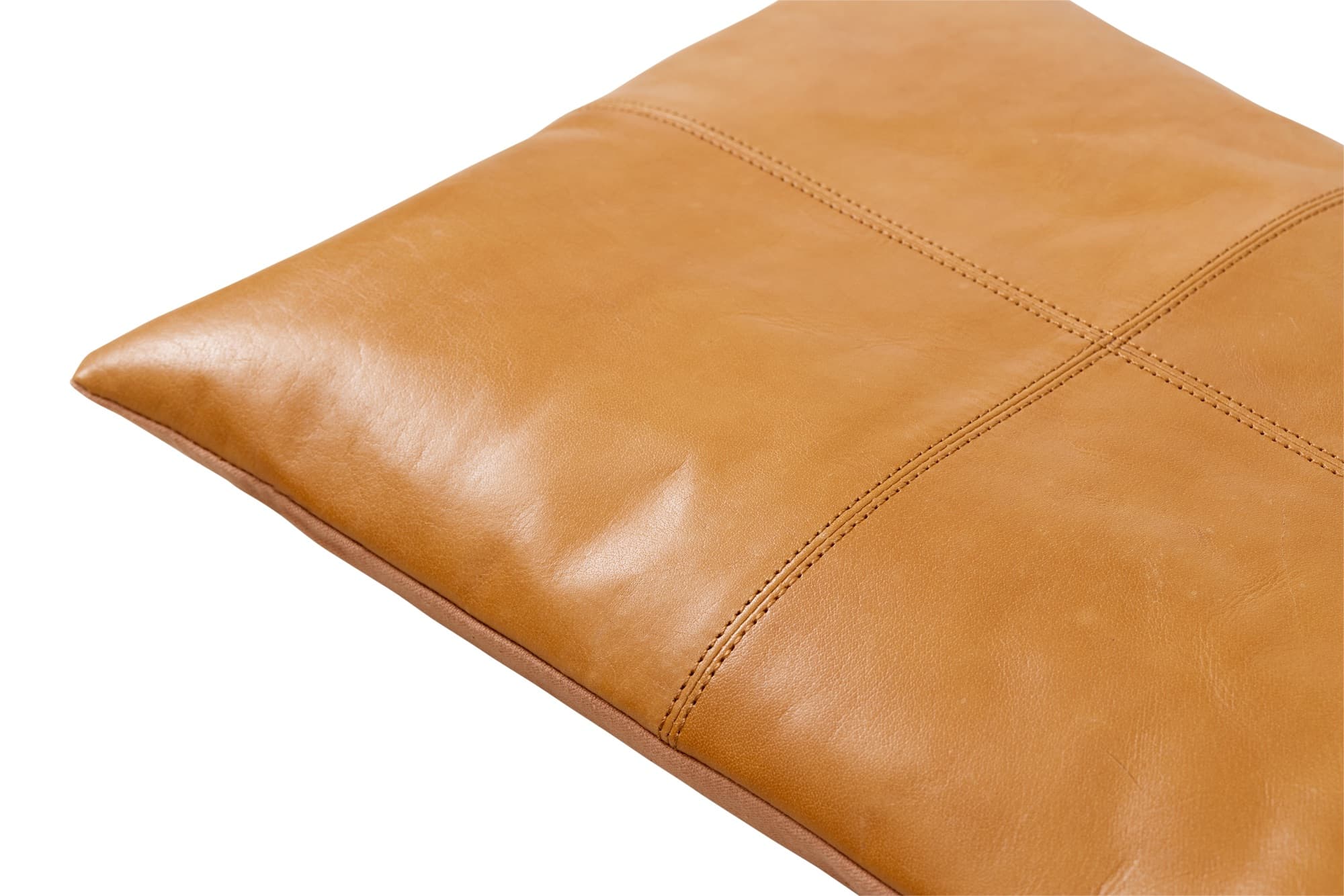 Chair Cushion Leather Light Brown 45x35cm