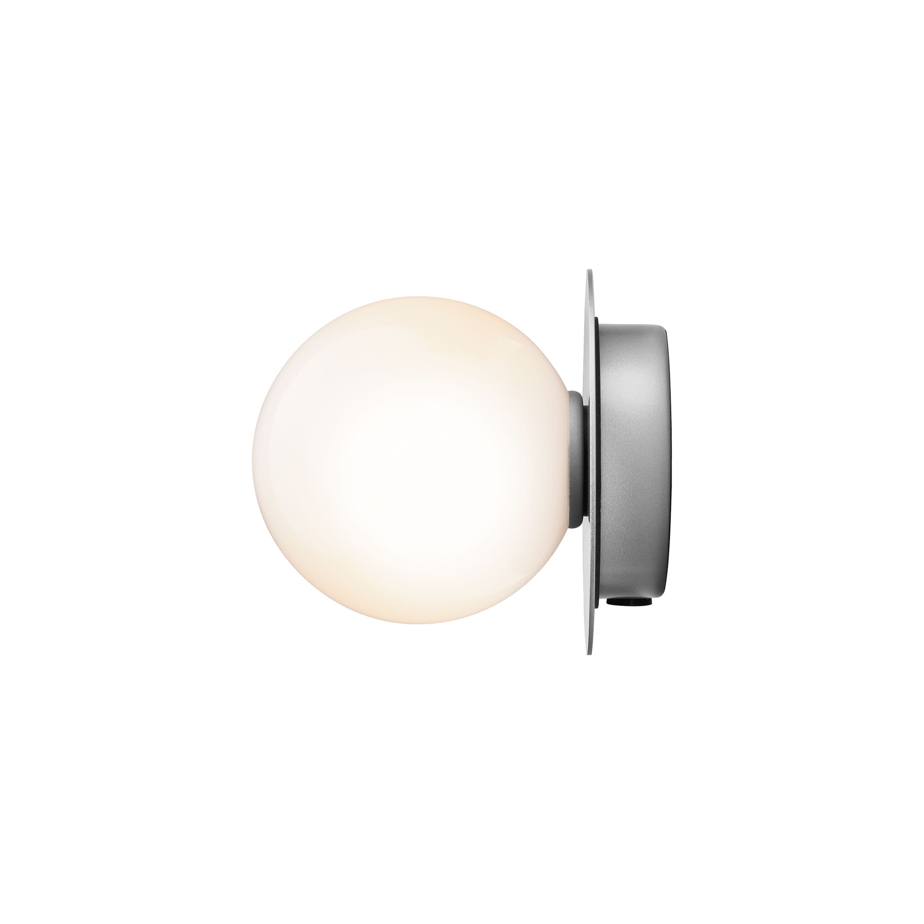 Liila 1 Wand-/Deckenleuchte Light Silver/Opal Small