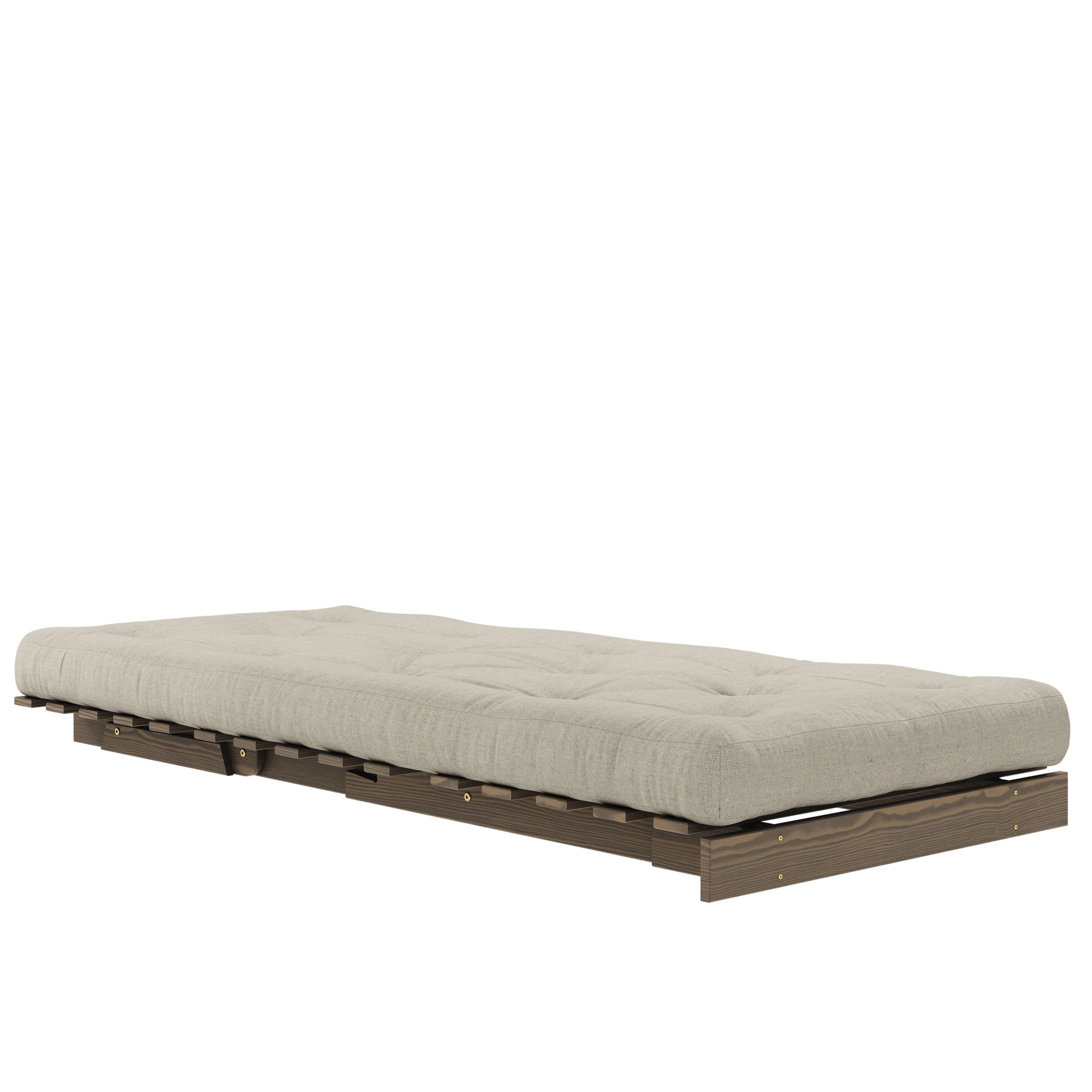 Roots Schlafsessel Braun/Leinen 90cm