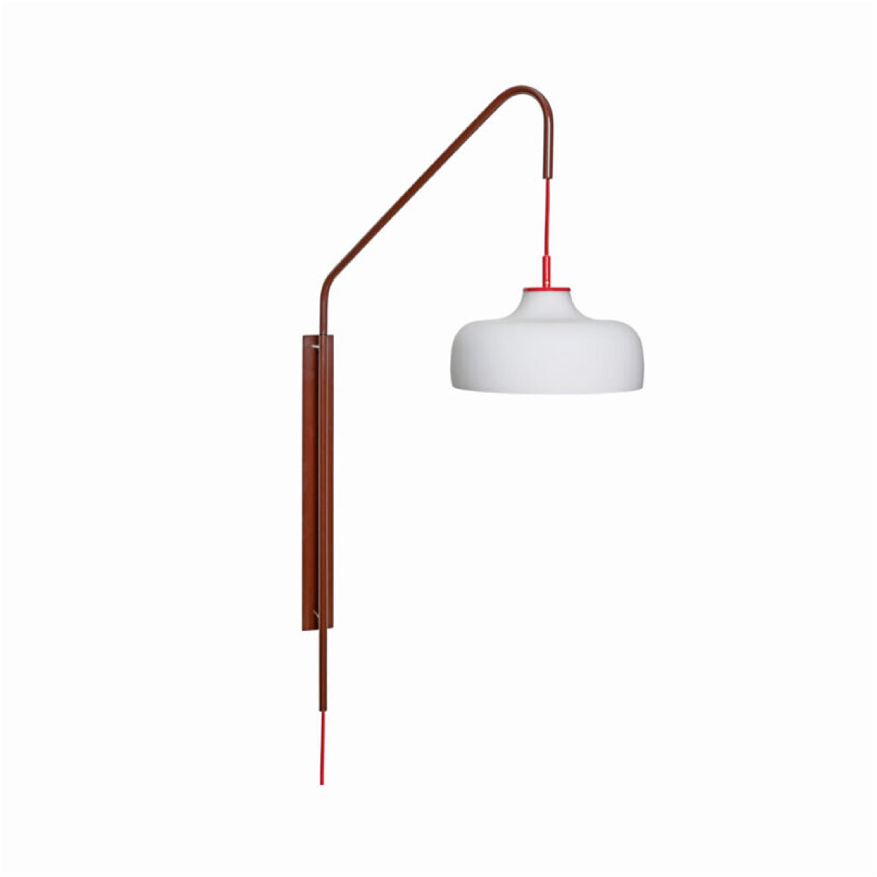 Current Wandlampe Rotbraun/Weiß