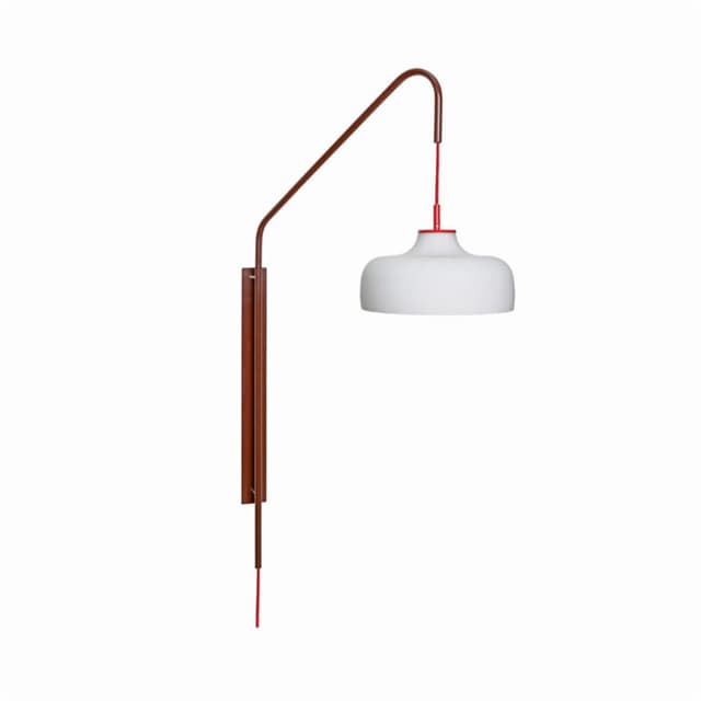 Current Wandlampe Rotbraun/Weiß