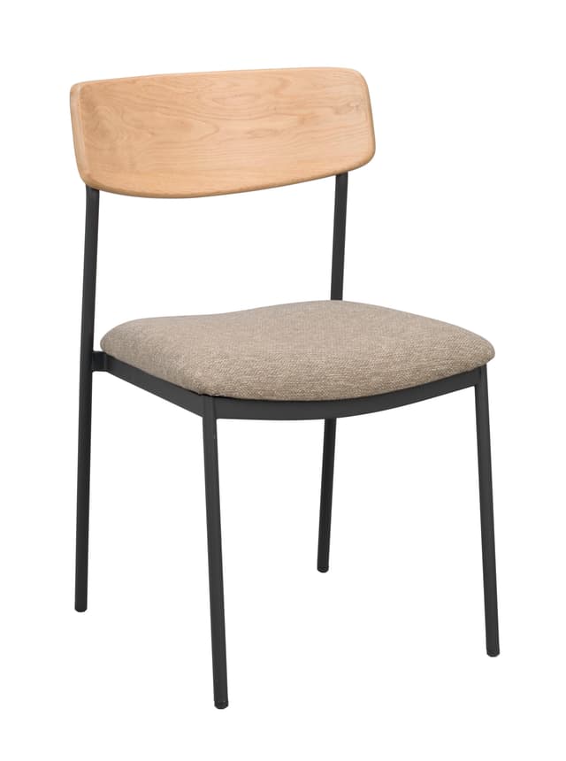 Maymont Esszimmerstuhl Eiche/Dunkelbeige/Schwarz