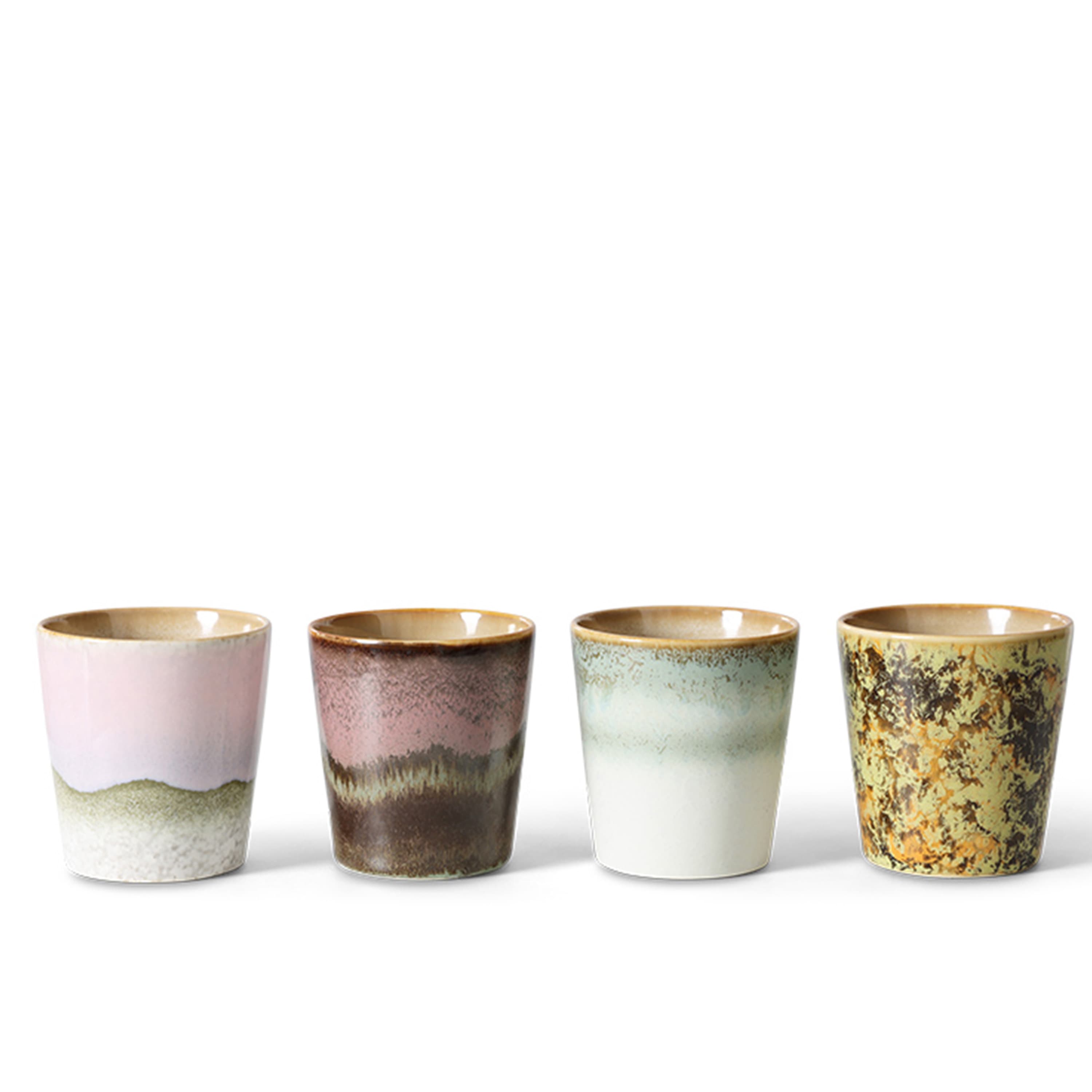 70s Ceramics Coffee Cup Serendipity 4-pack