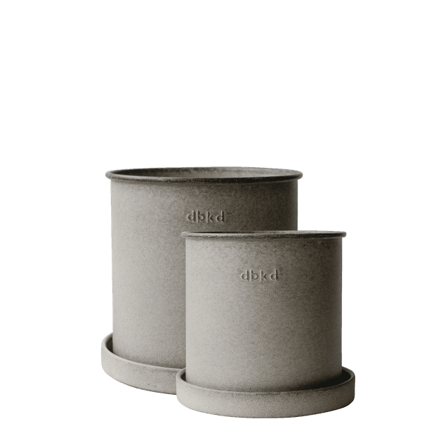 Plant Pot Beige Small Set of 2