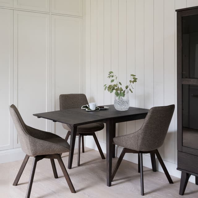 Filippa Klappentisch Dunkelbraune Eiche 80+45cm