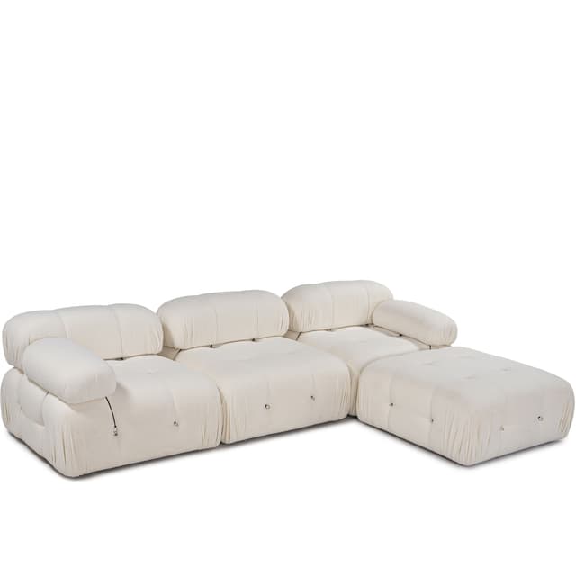 Blanca 3-Sitzer Divansofa White Bouclé