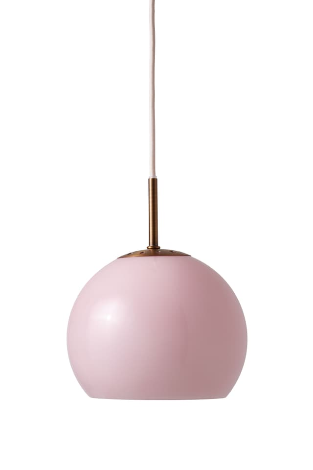 Ball Glass Ceiling Light Opal Rose Ø18