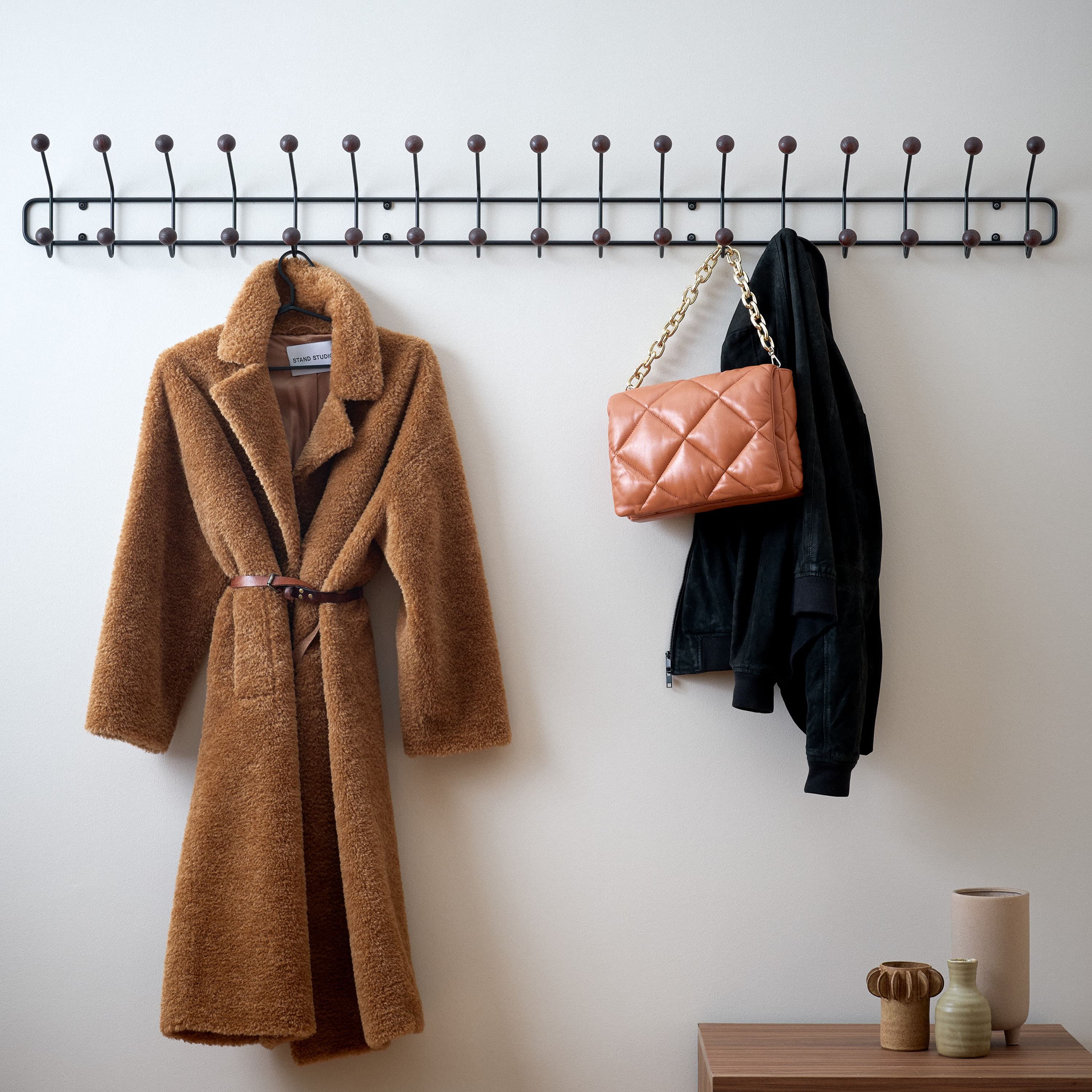 Bill Horizontal Coat Rack Greige 102cm