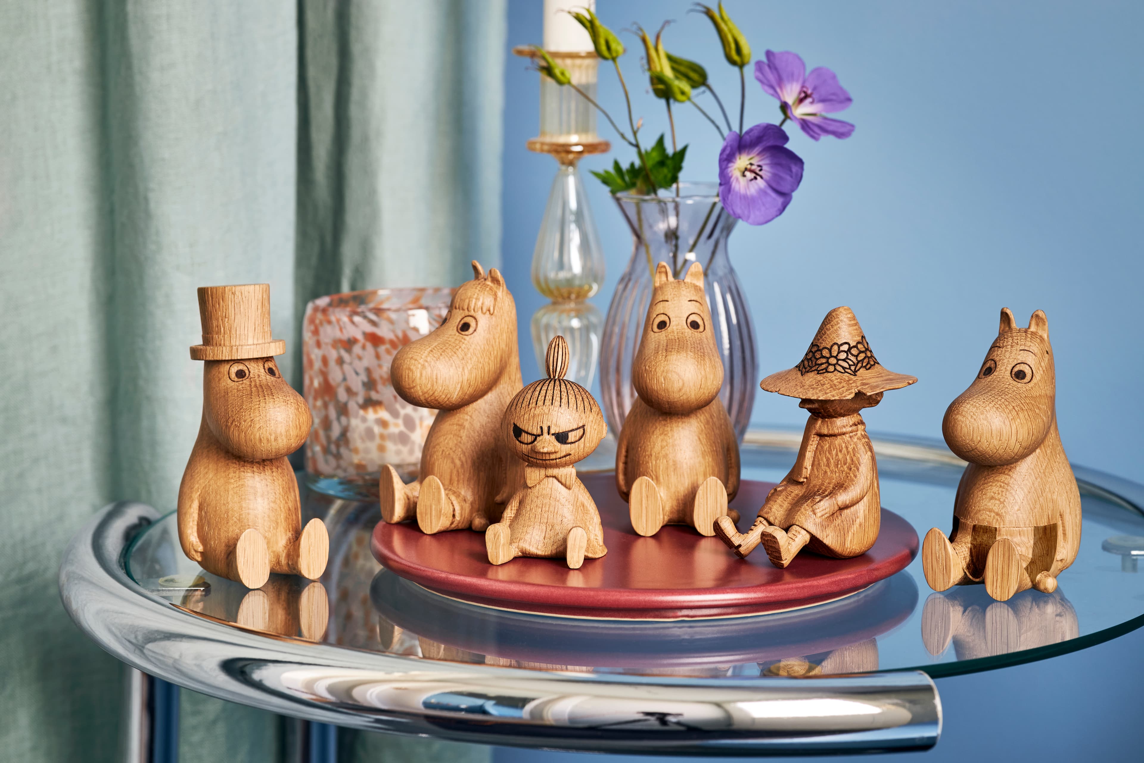 Mumintroll Holzdekoration Schnupferl Eiche 10cm