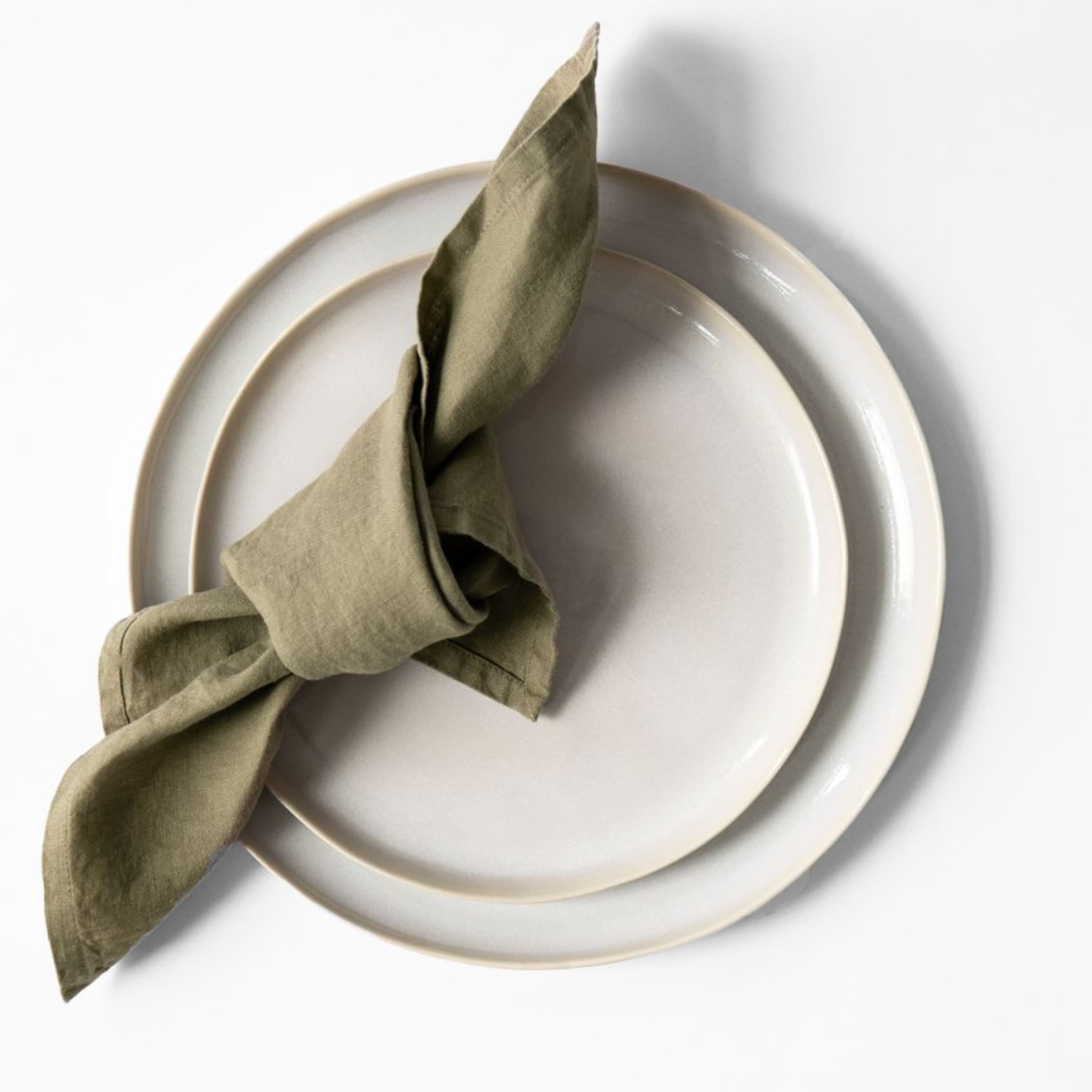Serviette Leinen Olive