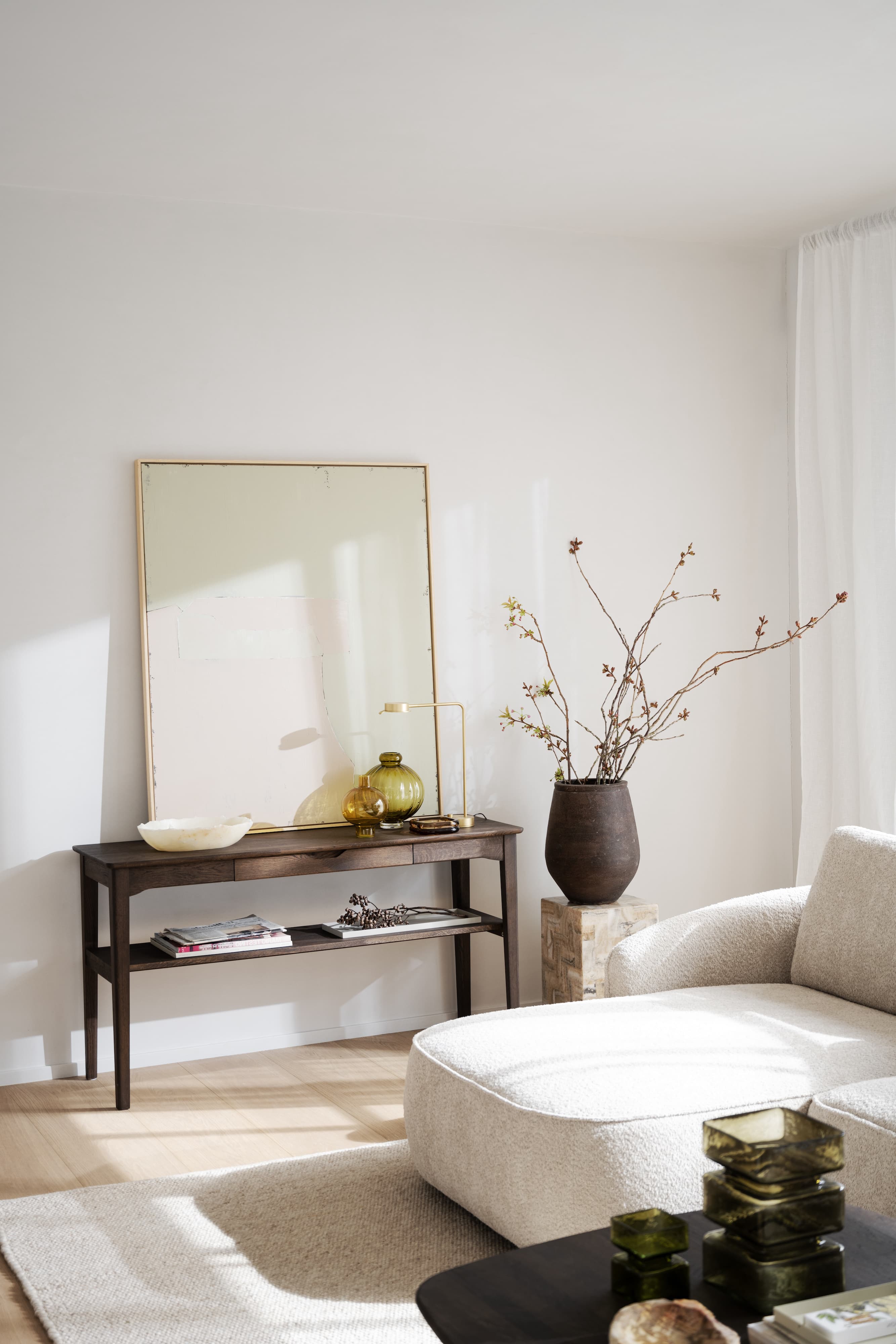 Norris 4-Sitzer Sofa Chaiselongue Links Hellbeige 319cm