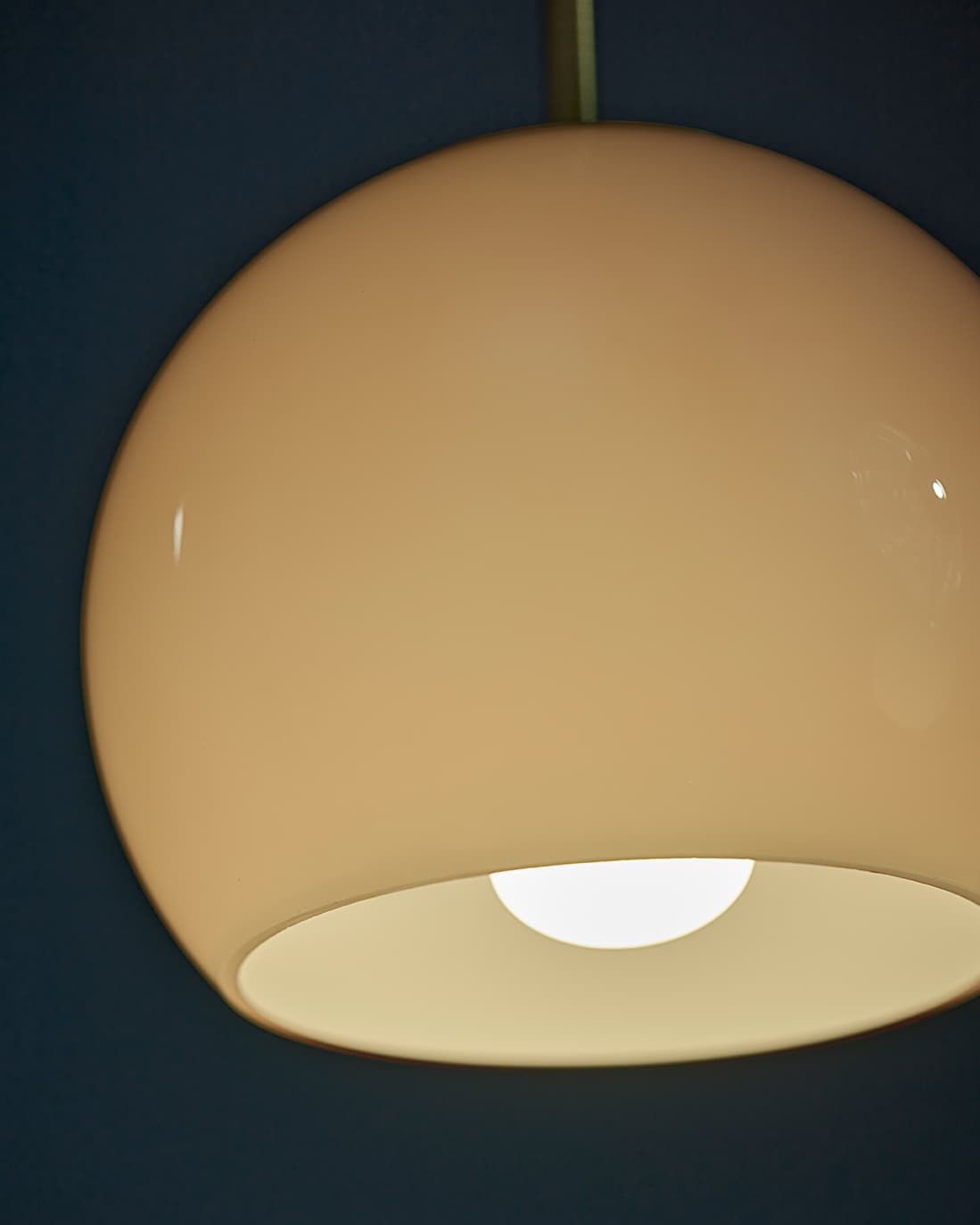 Ball Glas Pendelleuchte Bernstein Ø18
