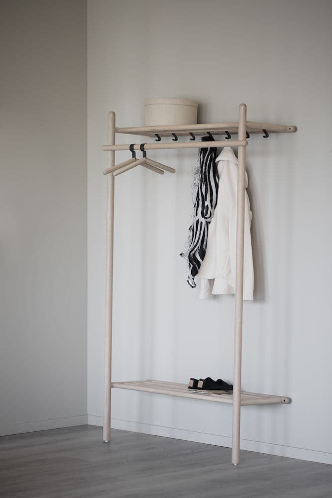 Milford Clothing Rack White Washed