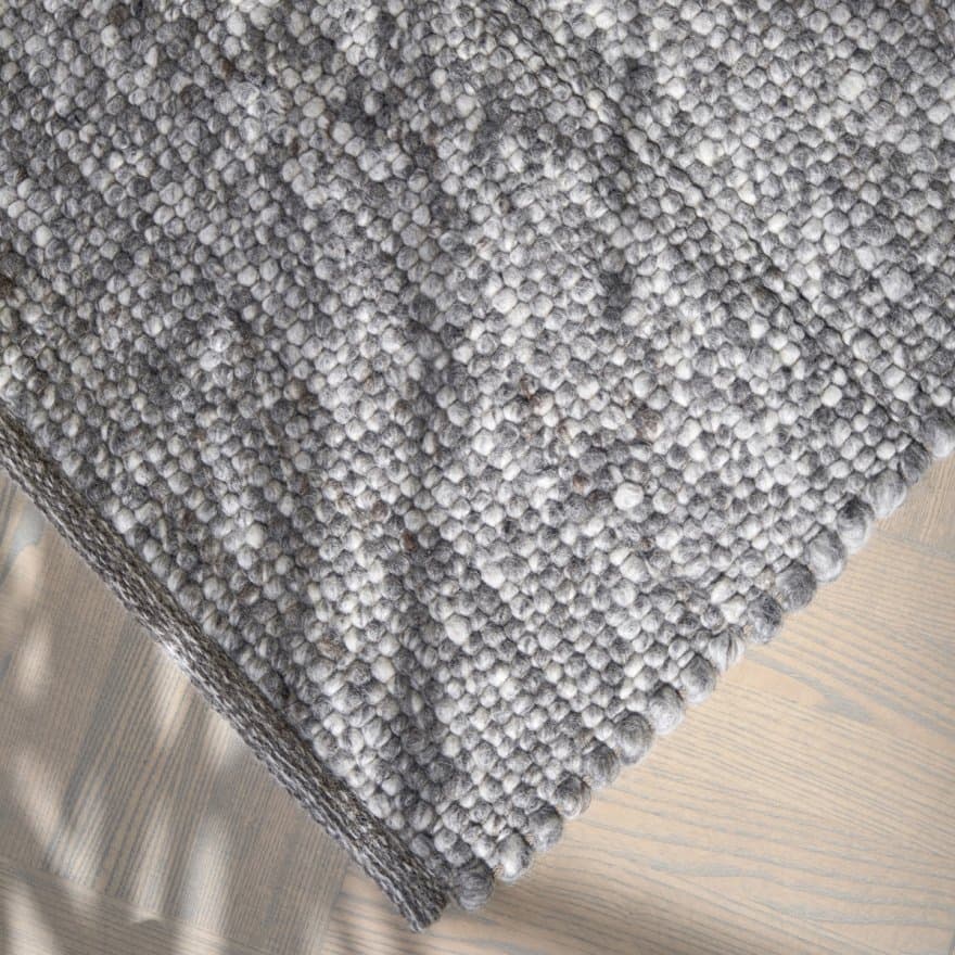 Merino Wool Rug Grey 140x200