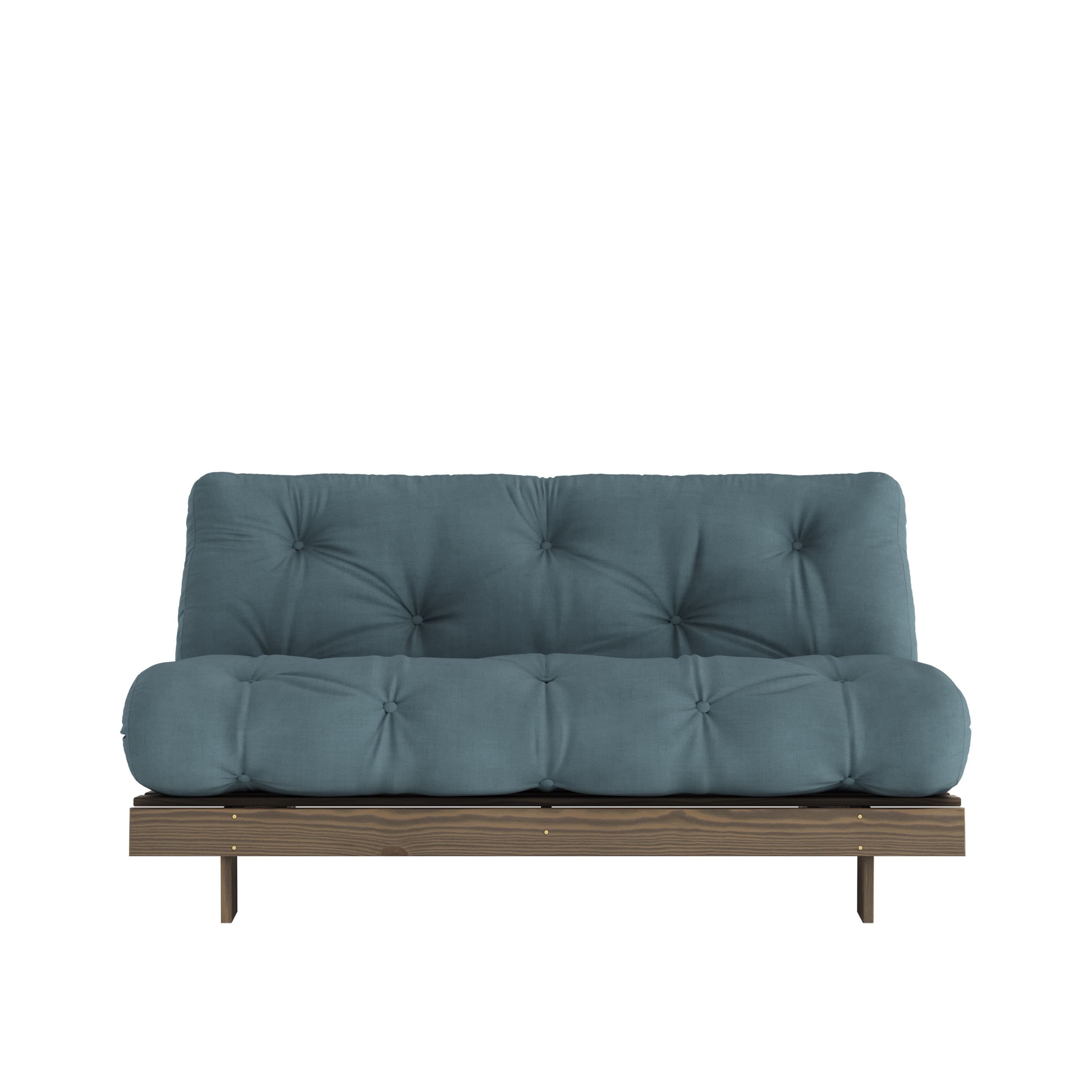 Roots Sofa Bed Brown/Petrol Blue 160cm