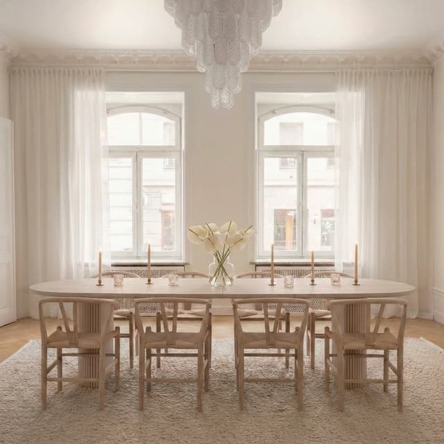 Bauer Dining Table White Oiled Oak 250+50