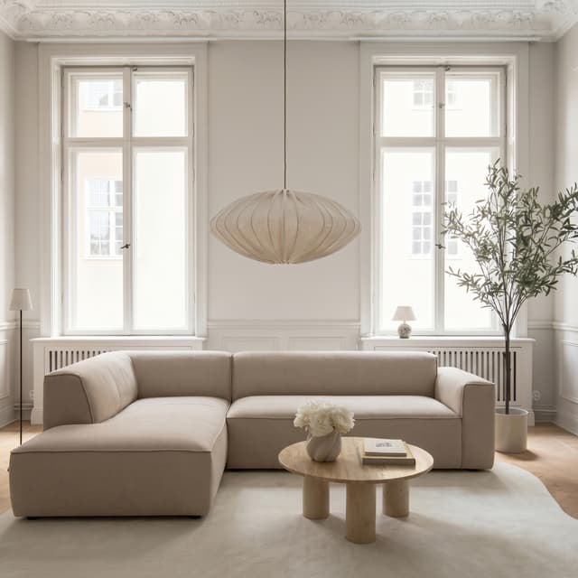 Bobbie Corner Sofa Left Beige 311x217