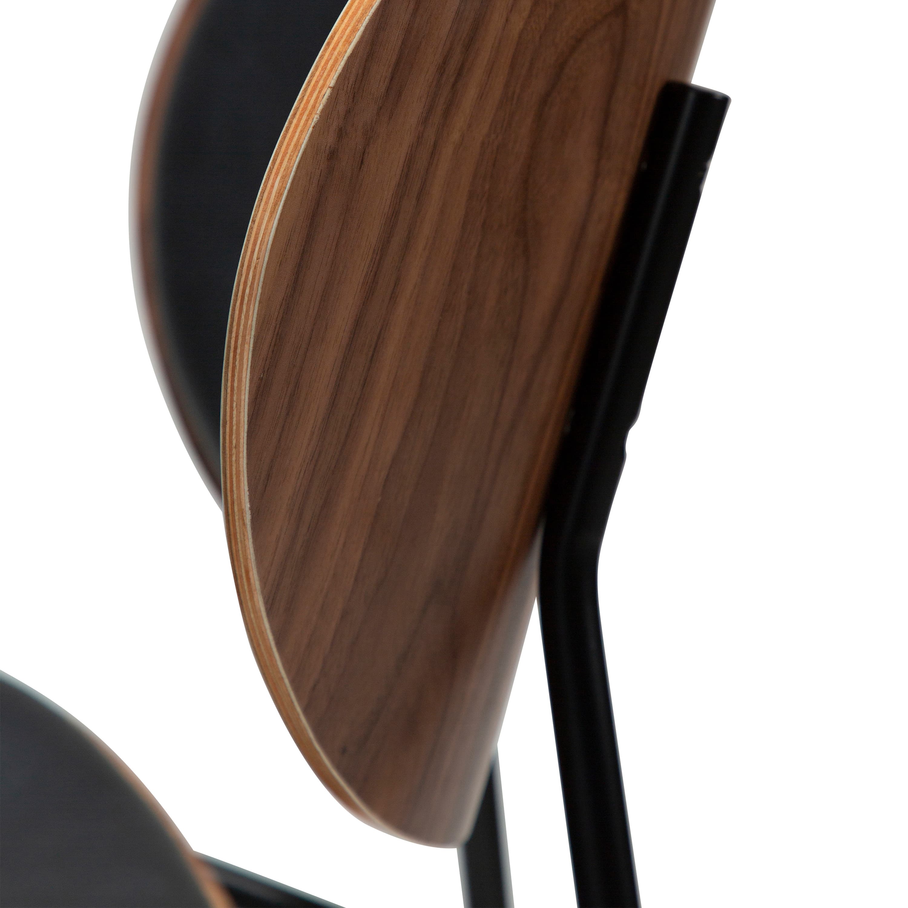 Clementina Matstol Black/Walnut