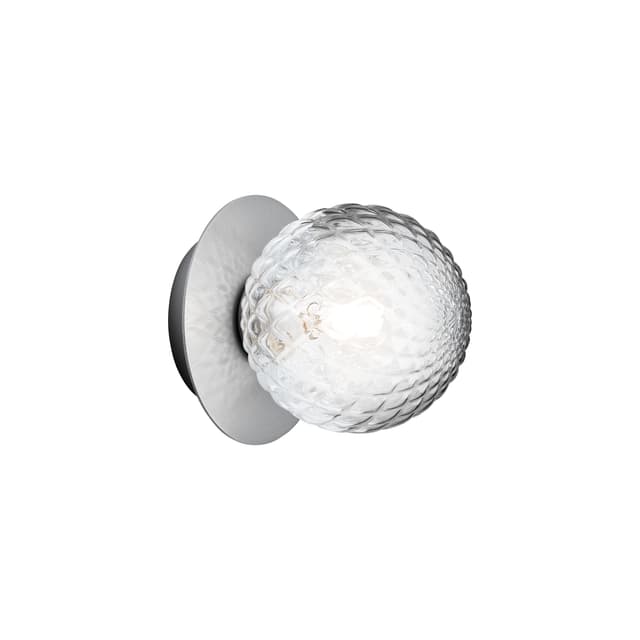 Liila 1 wall/ceiling lamp Light Silver/Optic Clear Small