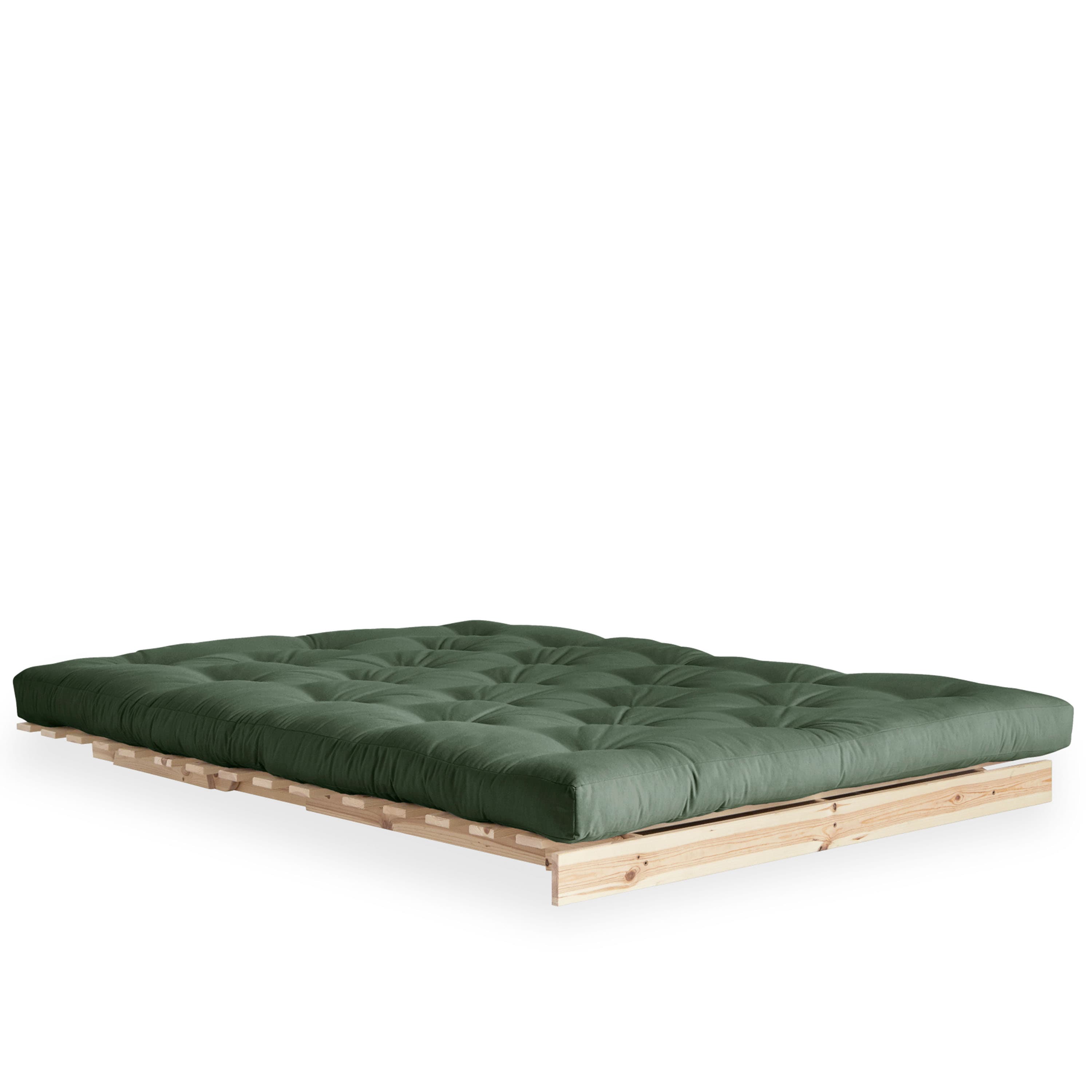Roots Schlafsofa Natur/Olivgrün 140cm