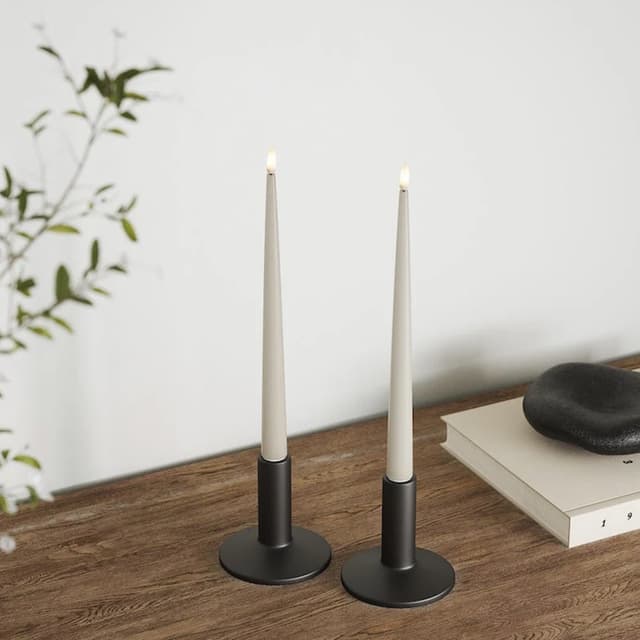 LED Candle Shiny Sand 28cm Set of 2