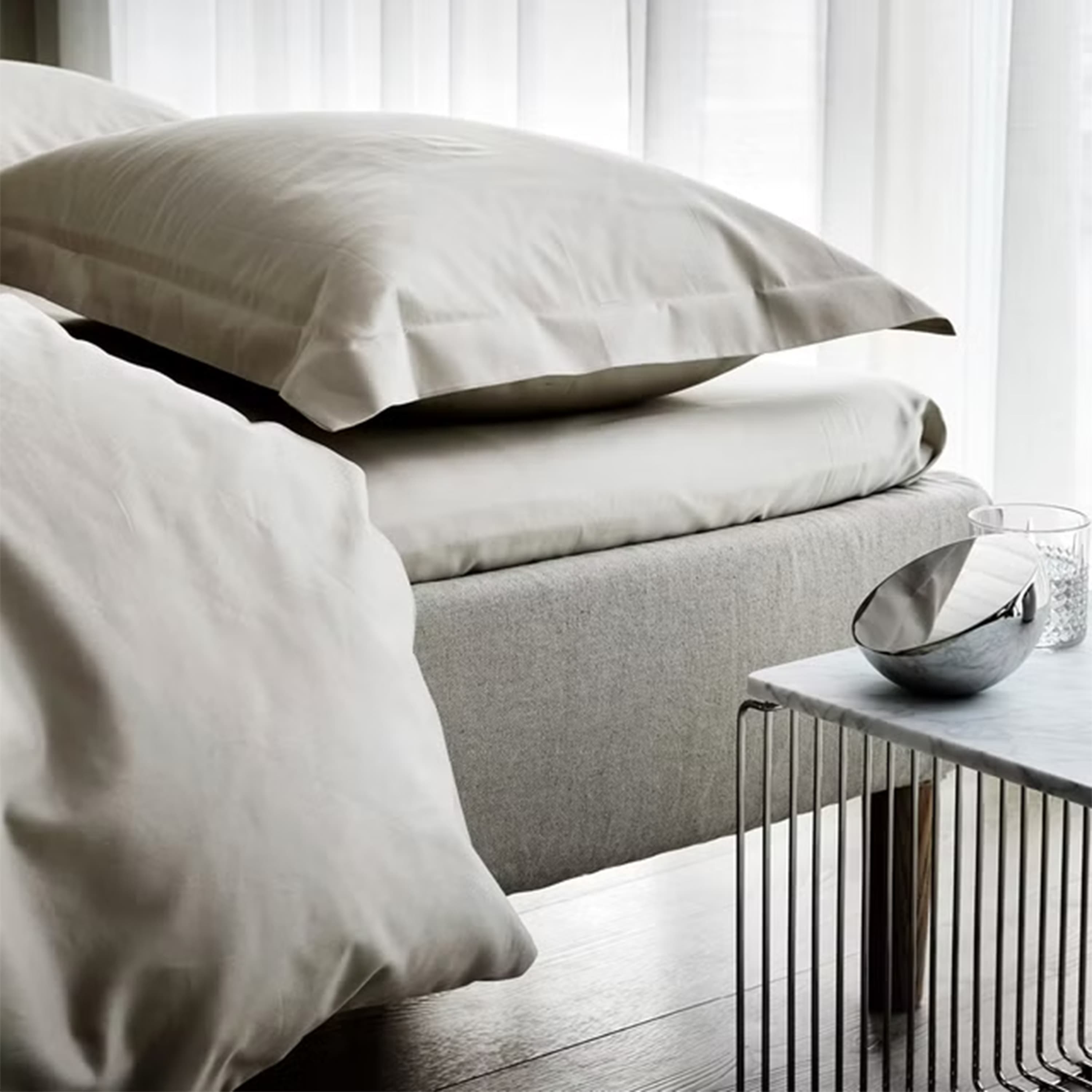 Elegance Bettlaken Satin Beige 240x270