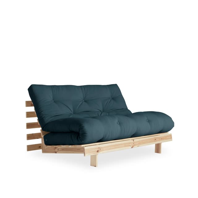Roots Schlafsofa Natur/Petrol Blau 140cm
