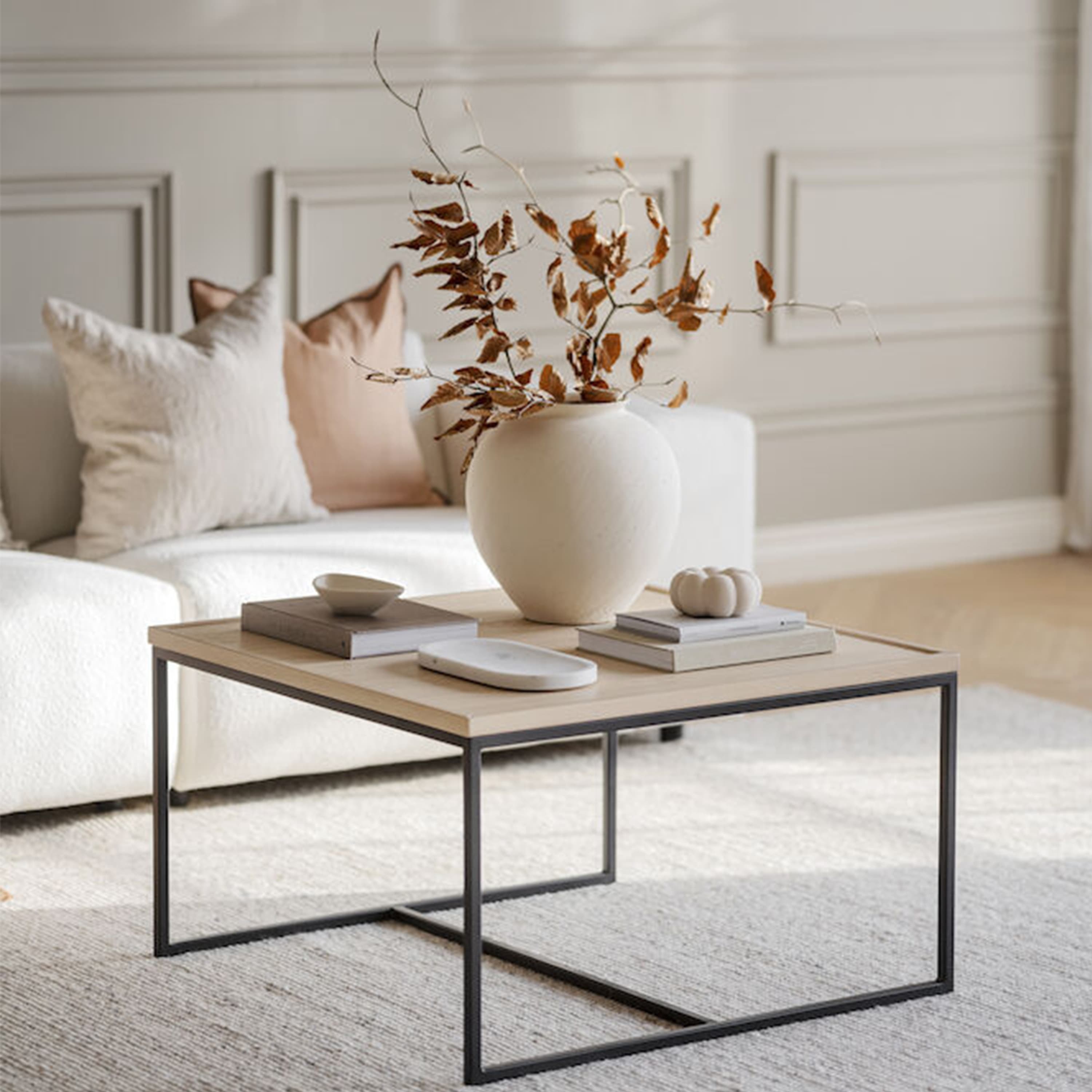 Deerfield Couchtisch Weiß pigmentiert 80 cm
