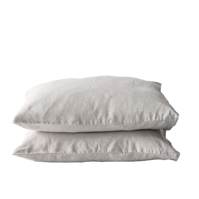 Pillowcase Linen Warm Grey 50x60 Set of 2