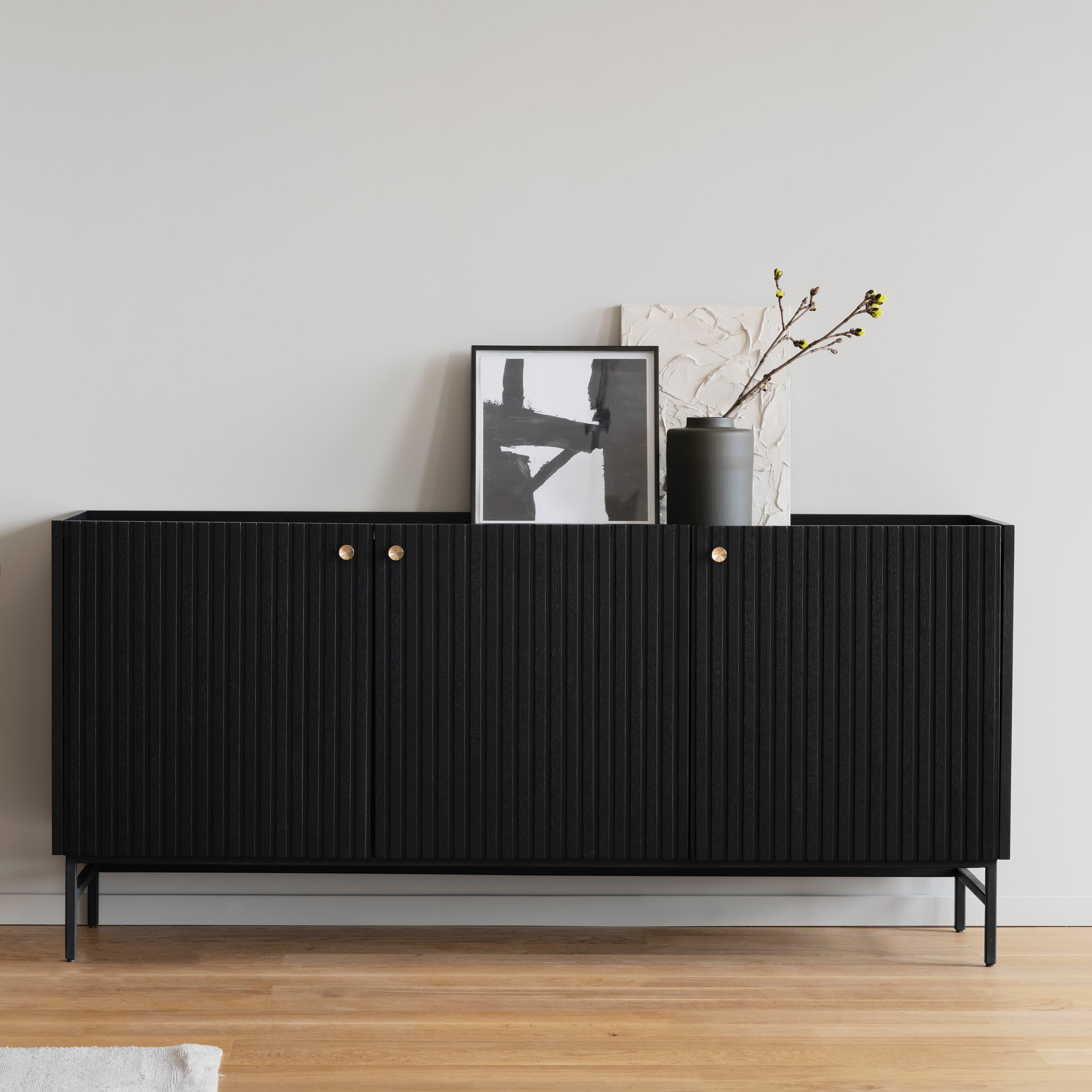 Halifax Sideboard Schwarz 160cm