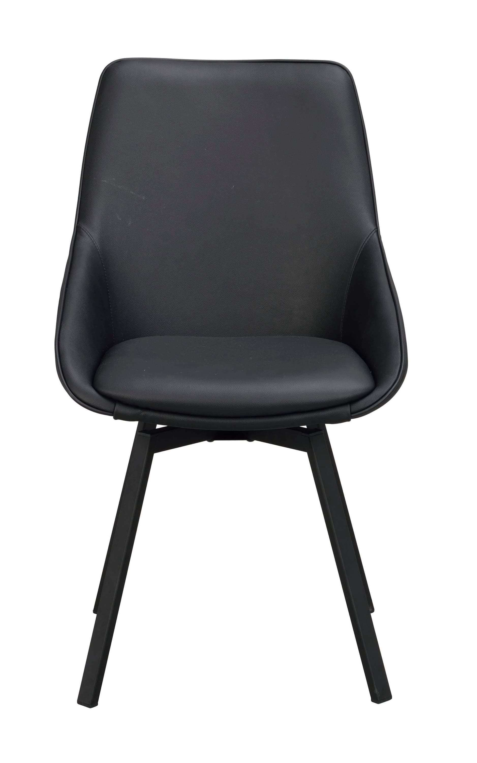 Alison Esszimmerstuhl Schwarz Leder/Schwarz