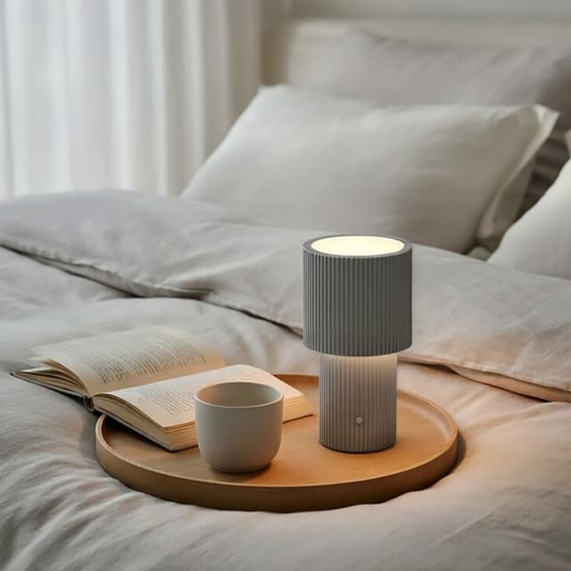 Iluma Portable Table Lamp Silver 22cm
