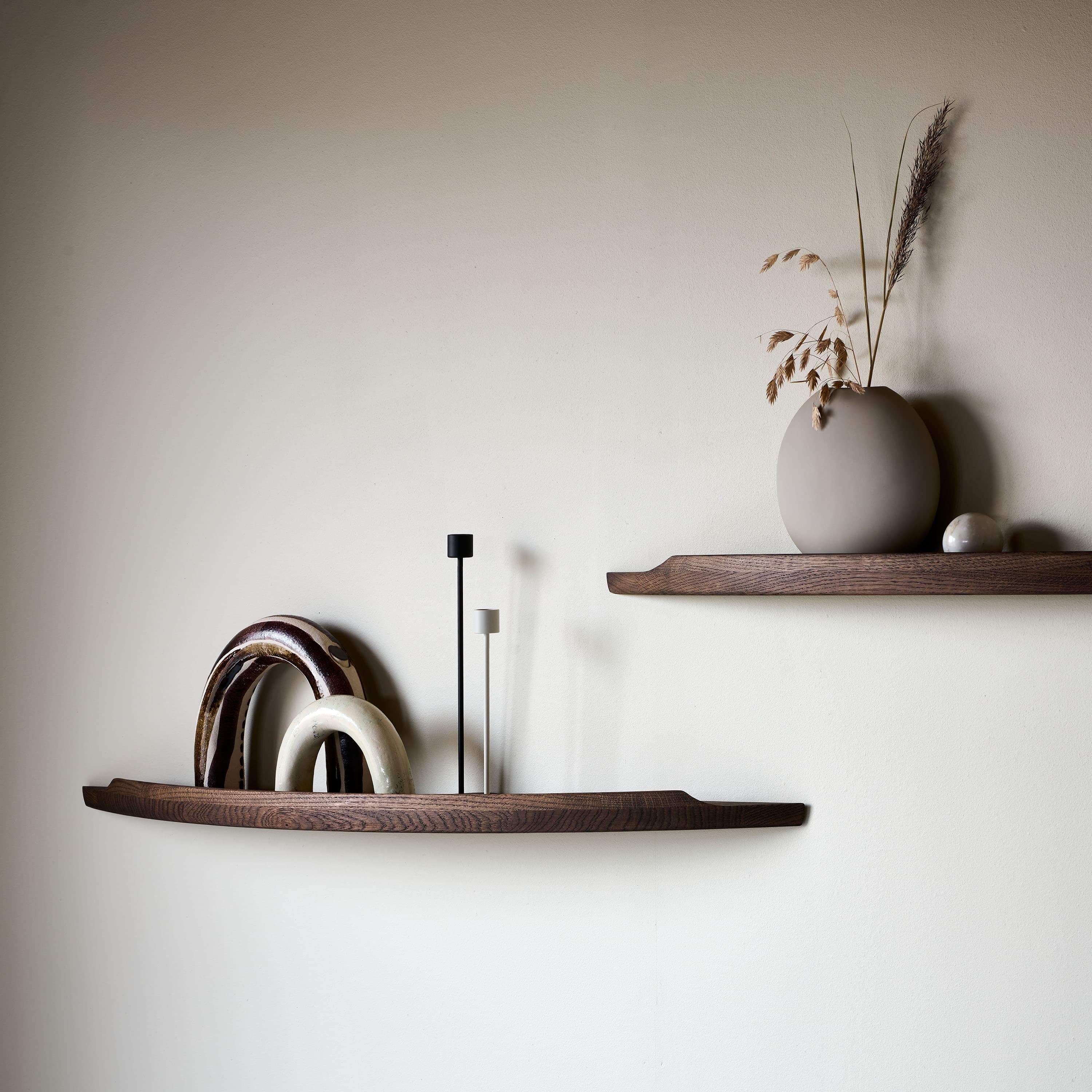 Arcus Wall Shelf Smoked Oil Oak Medium