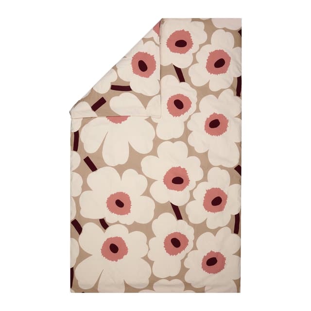 Unikko Bettbezug Krepp Beige/Rosa 150x210