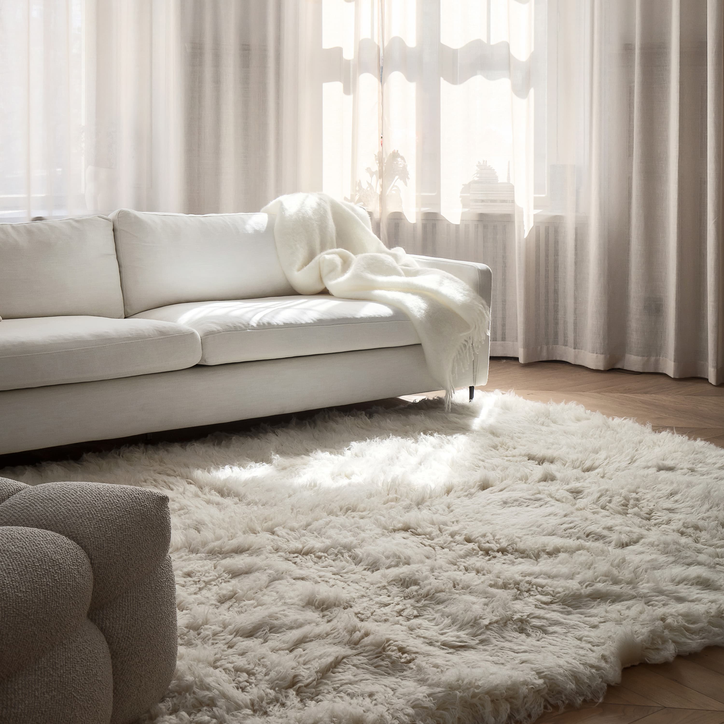 Fluffy Flokati Teppich 300x400