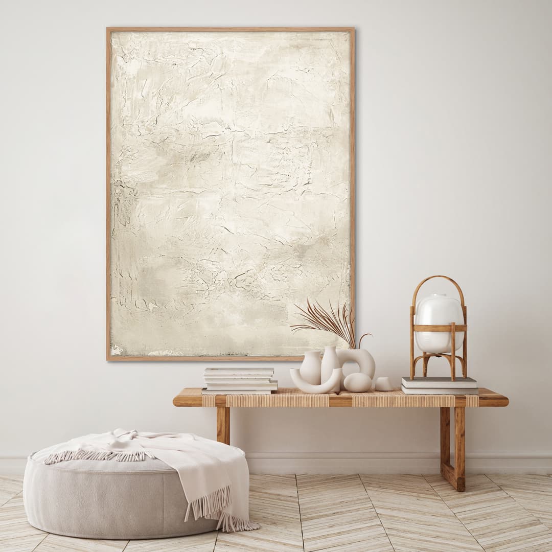 Simple Living 3 Bild mit Eichenrahmen 90x120cm